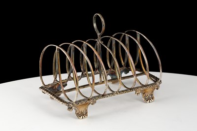 Lot 191 - Antique William IV Sterling Silver toast rack...