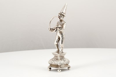 Lot 199 - Antique Silver novelty toy model of a jester...