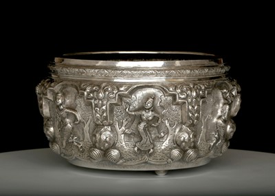 Lot 327 - An early to mid-20th century Thai silver bowl,...