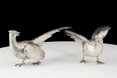 Lot 221 - Pair of Vintage German Sterling Silver statues...