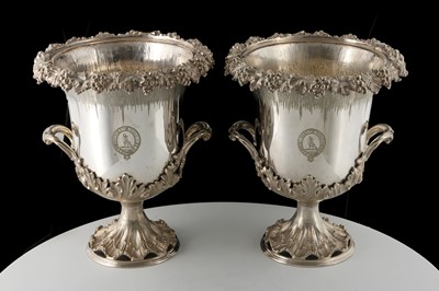 Lot 352 - Pair of Antique Victorian Silver Plated wine...