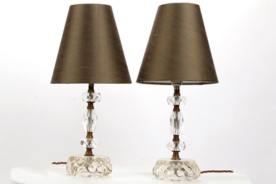 Lot 224 - A PAIR OF VINTAGE 1940s CONTINENTAL CRYSTAL...