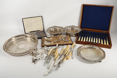 Lot 443 - A quantity of assorted silver plate including...