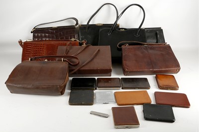 Lot 529 - Handbags; mid 20th century, lizard, snake,...