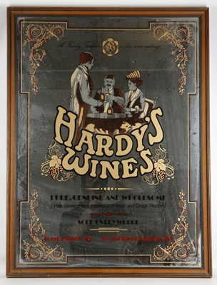 Lot 559 - Hardy's Wines pub advertising mirror, 82 x...