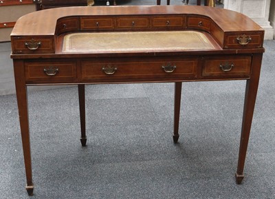 Lot 825 - A 20th century flame mahogany, Sheraton...