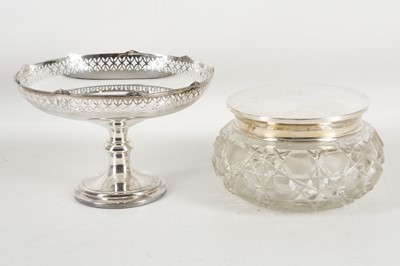 Lot 596 - A hallmarked silver pedestal bowl, having a...