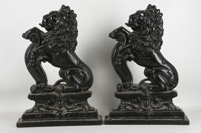 Lot 537 - Two Victorian cast iron door stops, in the...