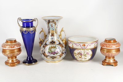 Lot 664 - A pair of 19th century kutani vases, signed,...