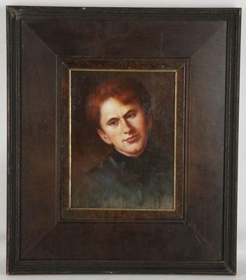 Lot 569A - An oil painting, portrait of Welsh poet Dylan...