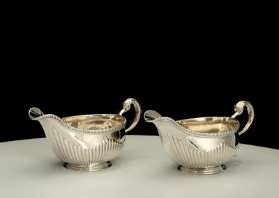 Lot 111 - Pair of Antique George III Sterling Silver...
