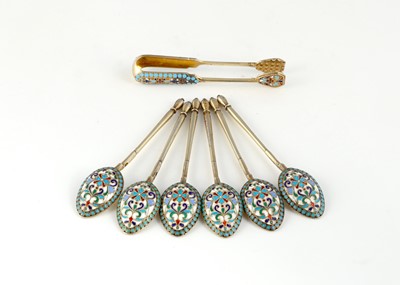 Lot 92 - Set of six Antique Imperial Russian 84...