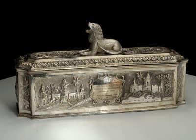Lot 133 - Antique Indian Silver box / casket, Lucknow...