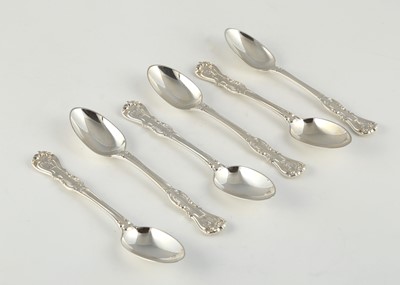 Lot 54 - Set of Six Antique Sterling Silver teaspoons...