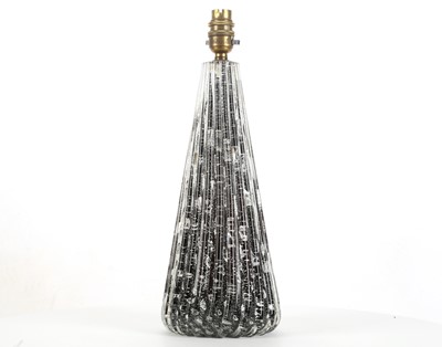 Lot 173 - A 1960s MURANO GLASS LAMP BASE, in clear cased,...
