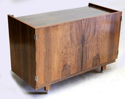 Lot 217 - A 1960s DANISH ROSEWOOD SIDEBOARD, with...