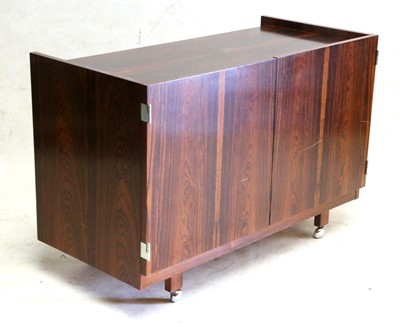 Lot 219 - A 1960s DANISH ROSEWOOD SIDEBOARD, with...