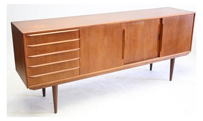 Lot 205 - A DANISH 1960s TEAK SIDEBOARD, attributed to...