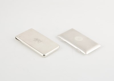 Lot 9 - Two Antique Sterling Silver card cases by...