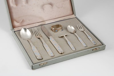 Lot 88 - Vintage Danish Sterling Silver & enamel...