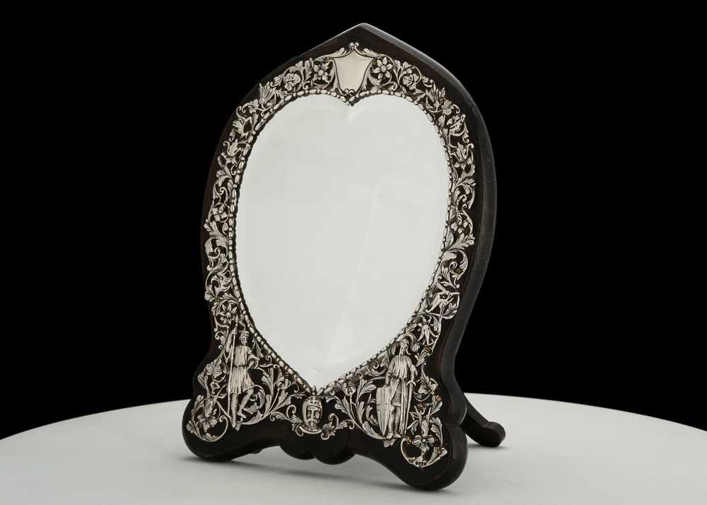 Lot 121 - Antique Victorian Sterling Silver mirror /...