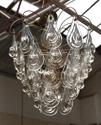 Lot 313 - A 1960s MURANO CEILING PENDAT LIGHT, with...