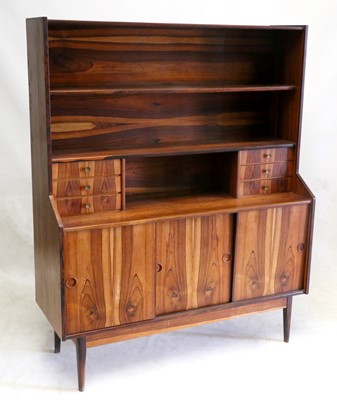 Lot 351 - A DANISH 1960s ROSEWOOD SIDEBOARD, with three...