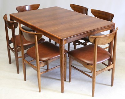 Lot 354 - A DANISH 1960s ROSEWOOD EXTENDING DINING TABLE...