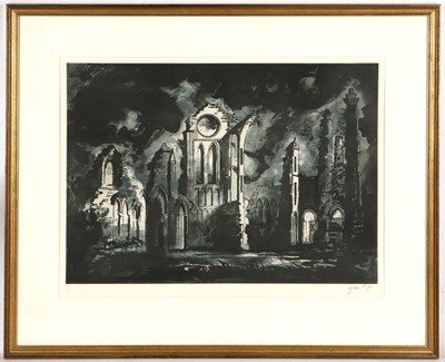 Lot 426 - JOHN PIPER (British 1903-1992). 'Abroath Abbey'...
