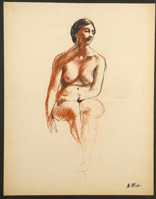 Lot 434 - MAURICE MAZO (FRENCH 1901-1989), 'Seated Nude',...