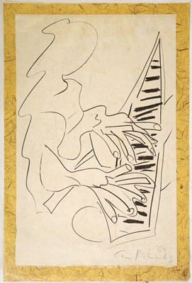 Lot 556 - CERI RICHARDS (BRITISH 1903-1971), 'Pianist',...