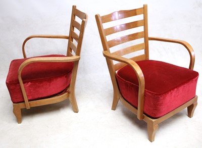 Lot 542 - A PAIR OF FRENCH ART DECO LOUNGE CHAIRS, circa...