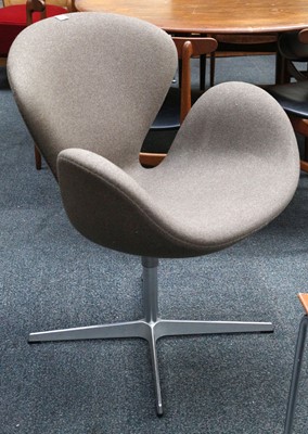 Lot 543 - A. SWAN CHAIR, DESIGNED BY ARNE JACOBSEN, and...