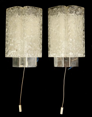 Lot 571 - A PAIR OF 1960s DORIA WALL LIGHTS, with...