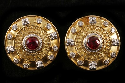 Lot 582 - A pair of 18ct gold 'Theo Fennell' earrings,...