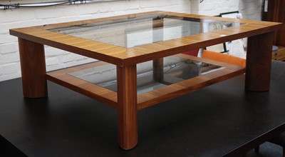 Lot 606 - A CONTEMPORARY BESPOKE MADE COFFEE TABLE, in...