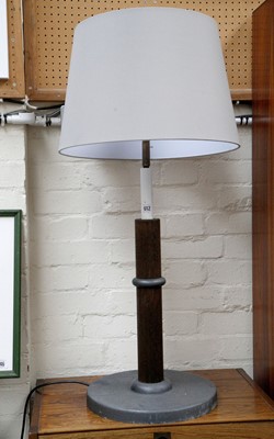 Lot 612 - A LARGE CONTEMPORARY TABLE LAMP, the heavy...