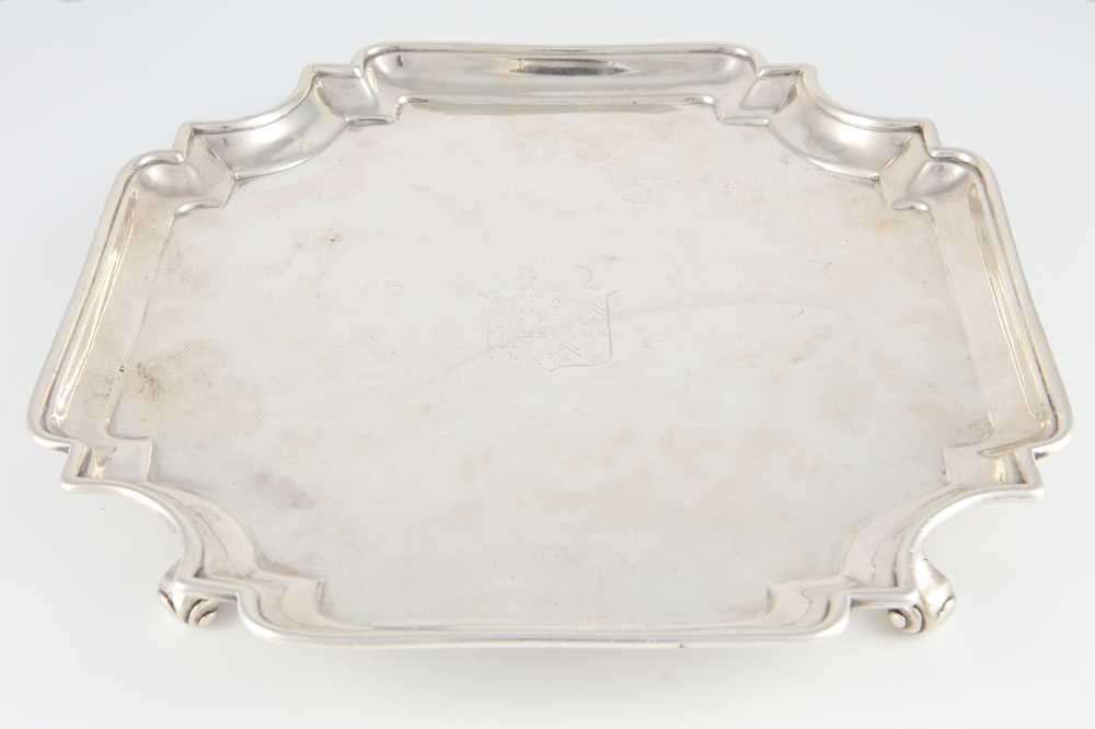 Lot 28 - Antique George II Sterling Silver Salver