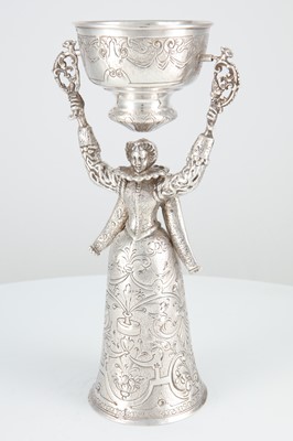 Lot 44 - Antique Continental Sterling Silver wager cup...