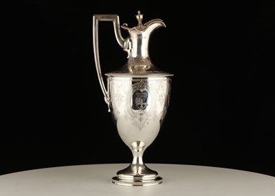 Lot 78 - Antique Victorian Sterling Silver wine ewer /...