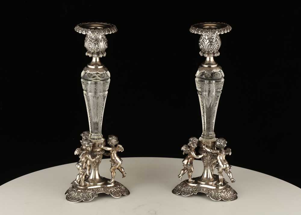 Lot 148 - Pair of Antique 19th Century German Silver