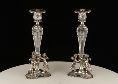 Lot 148 - Pair of Antique 19th Century German Silver...