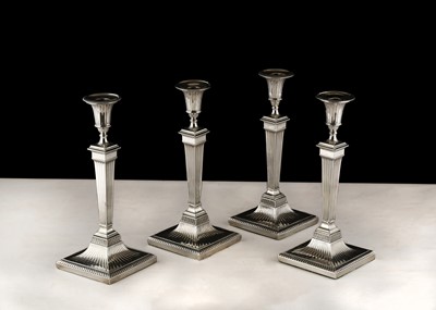 Lot 149 - Set of Four Antique George III Sterling Silver...