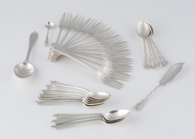 Lot 10 - Selection of Antique Sterling Silver flatware...