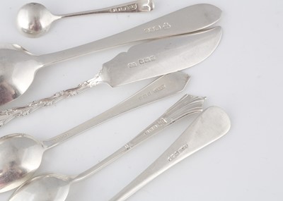 Lot 10 - Selection of Antique Sterling Silver flatware...