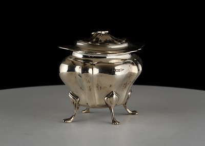 Lot 66 - Antique George V Sterling Silver tea caddy by...