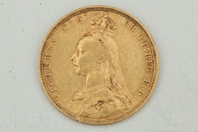 Lot 120 - A Victorian (1890) full Gold Sovereign coin.