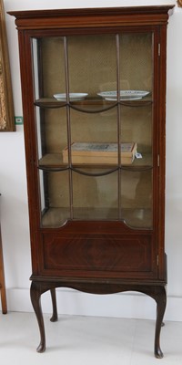 Lot 830 - An Edwardian single door display cabinet, 73cm.