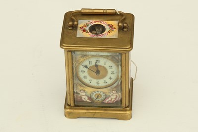 Lot 312 - An early C20th brass five glass carriage clock,...