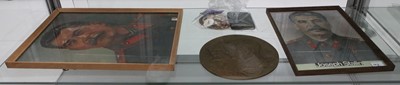 Lot 143 - Bronze plaque with portrait of Russian greats...
